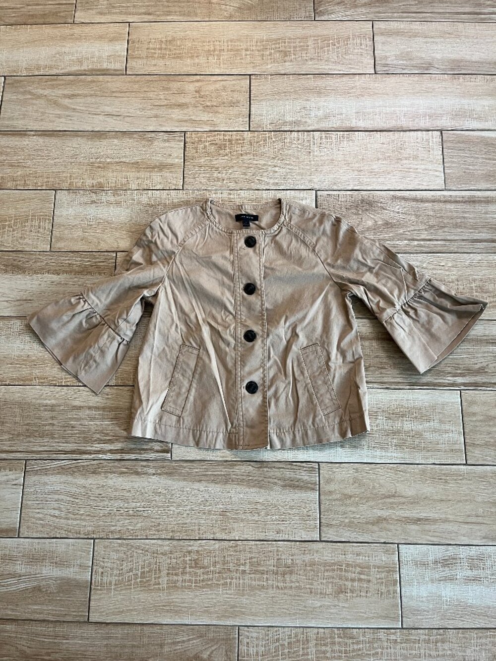 Womens Ann Taylor Tan/Brown Business Jacket - S